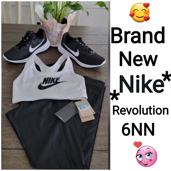 💥SOLD💥Nike Revolution 6NN Women's Black/White  Size 9.5 - Picture 2 of 15